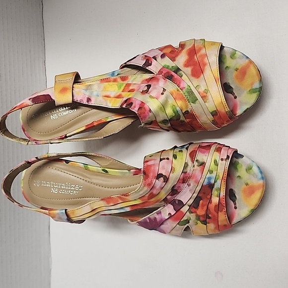 Naturalizer N5 Comfort bright colorful Lulianna espadrille sandals sz 9.5 - Picture 2 of 11